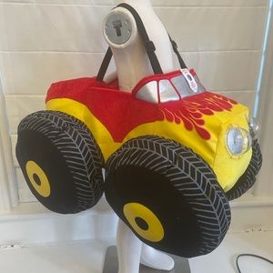 Monster Truck 3-D Costume Light Up Sounds Racecar Big Tires CARS Hot Wheels NEW